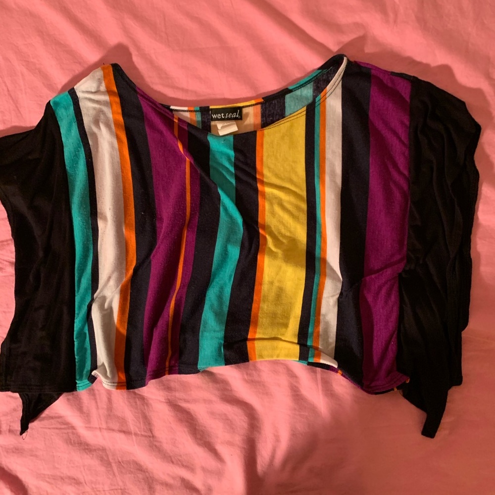 striped crop top - awesome for going out